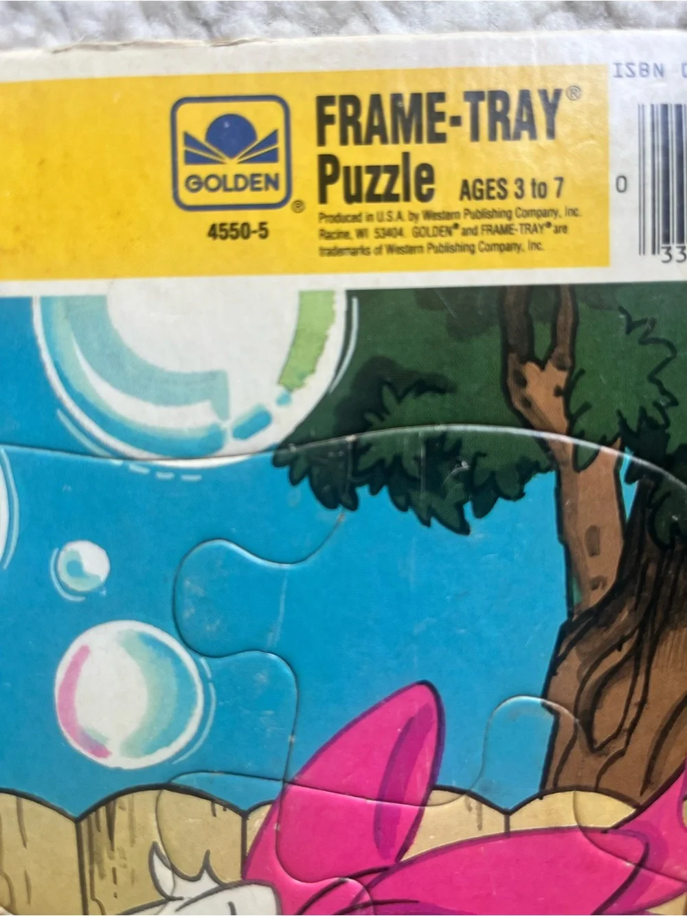 1988 Minnie Mouse and Sesame Street Kids Puzzle Set - Colorful Character Play